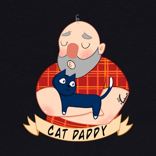 Cat Daddy lumberjack cartoon character by Cuteful